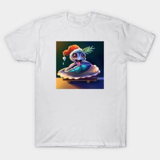 Cute Oyster Drawing T-Shirt